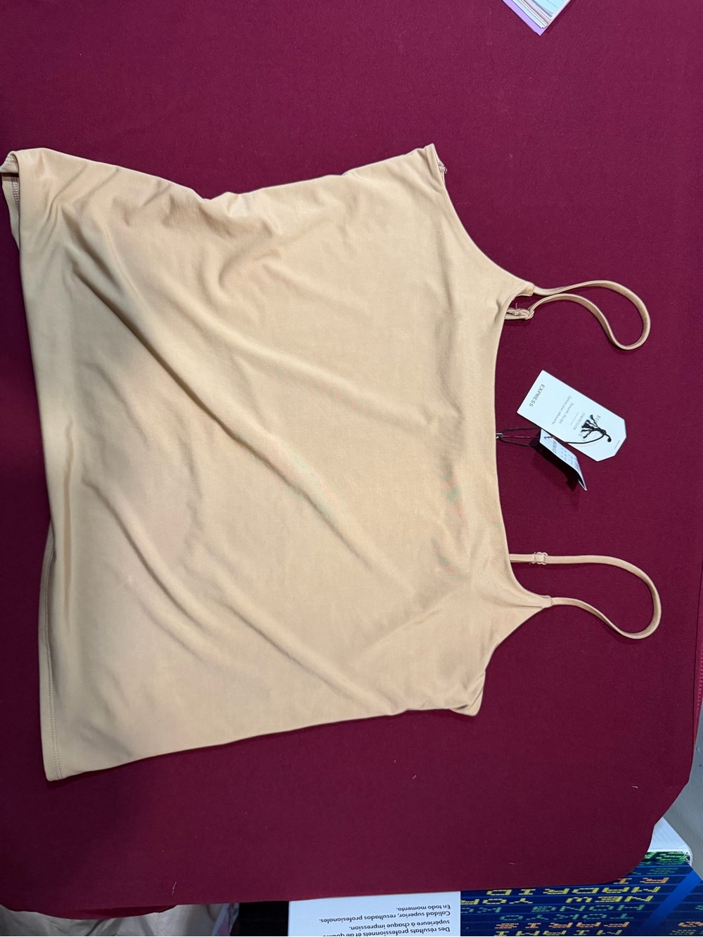Express Beige body contour Spaghetti Strap Cami Top - Women Intimates XL